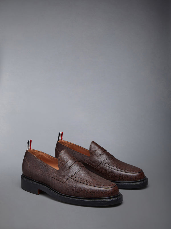 PEBBLE GRAIN LEATHER SOLE PENNY LOAFER - image 2