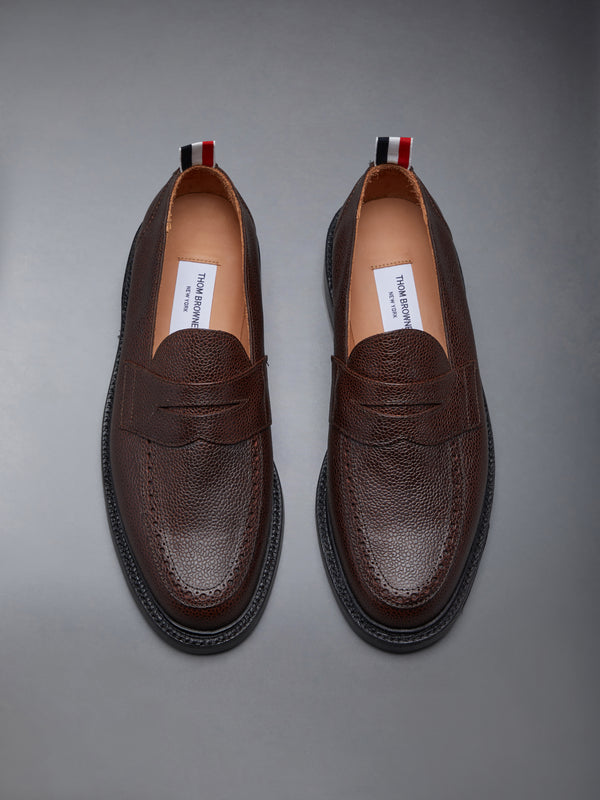 PEBBLE GRAIN LEATHER SOLE PENNY LOAFER - image 5