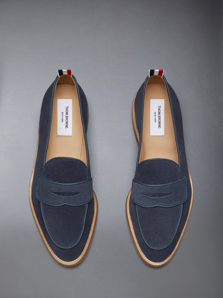 SUEDE VARSITY PENNY LOAFER NAVY