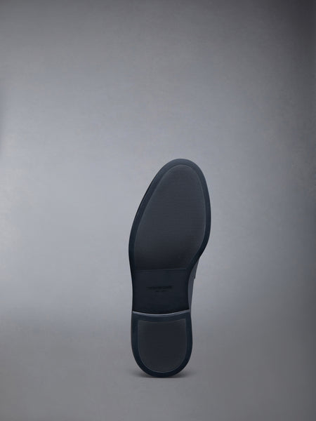 Pebble Grain Leather Rubber Sole Penny Loafer DARK GREY