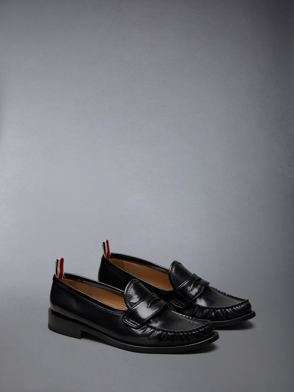 SOFT SPAZZOLATO LEATHER SOLE PLEATED VARSITY LOAFER - image 2