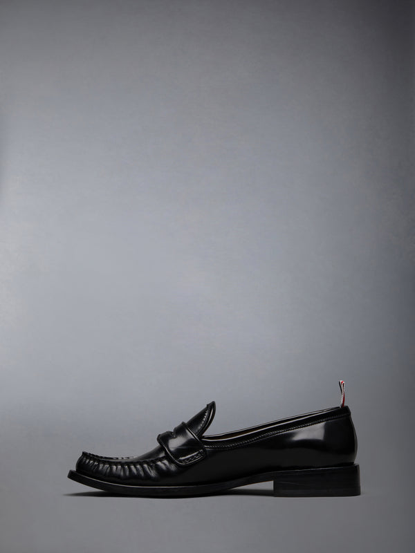 SOFT SPAZZOLATO LEATHER SOLE PLEATED VARSITY LOAFER - image 3