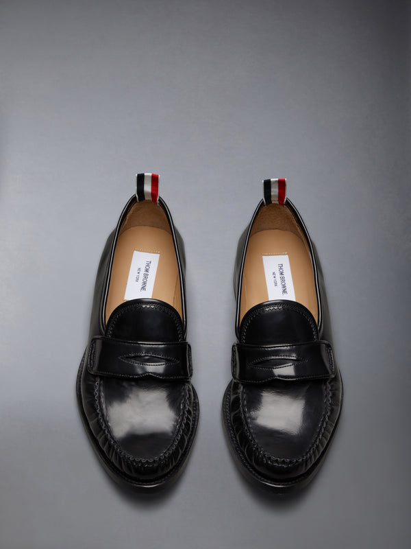 SOFT SPAZZOLATO LEATHER SOLE PLEATED VARSITY LOAFER - image 5