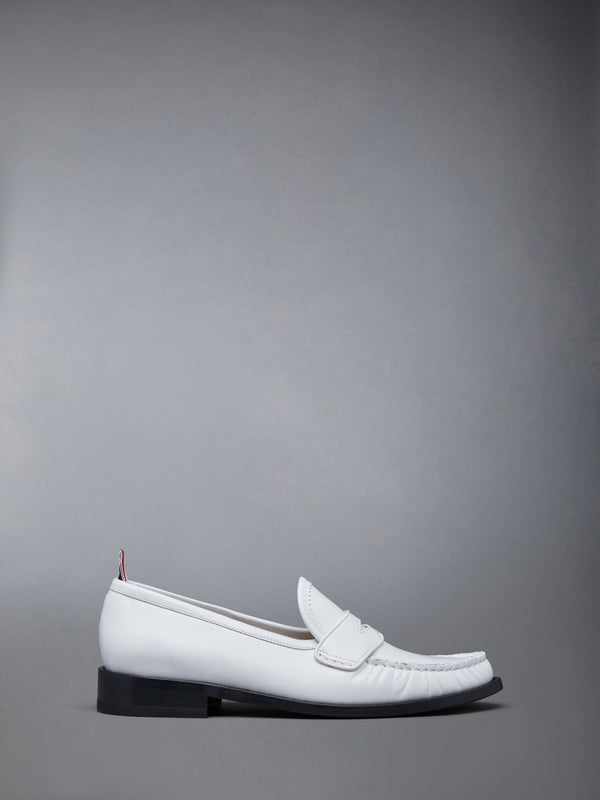 SOFT SPAZZOLATO LEATHER SOLE PLEATED VARSITY LOAFER - featured image