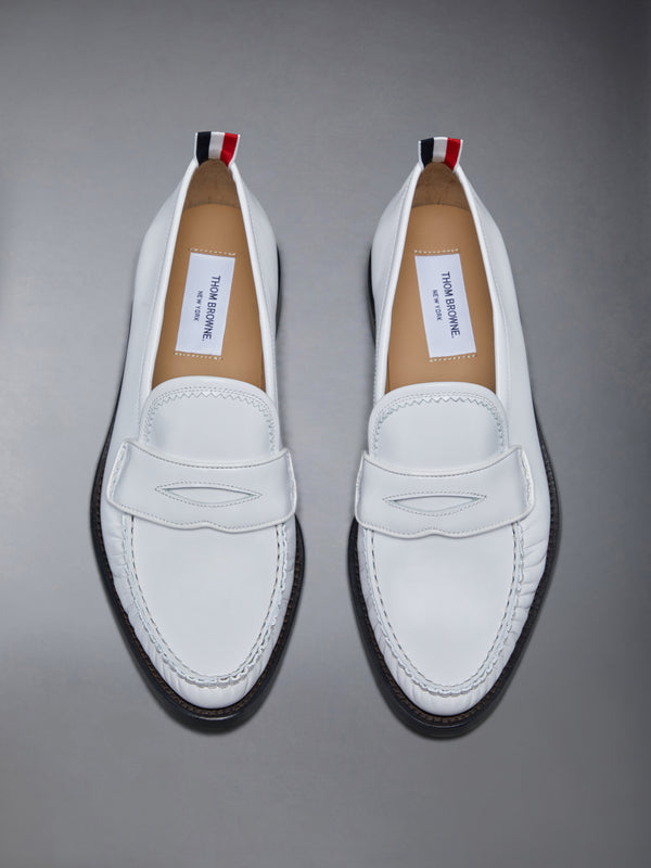 SOFT SPAZZOLATO LEATHER SOLE PLEATED VARSITY LOAFER - image 5