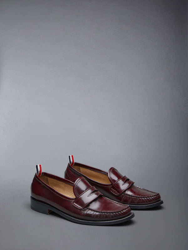 SOFT SPAZZOLATO LEATHER SOLE PLEATED VARSITY LOAFER - image 2
