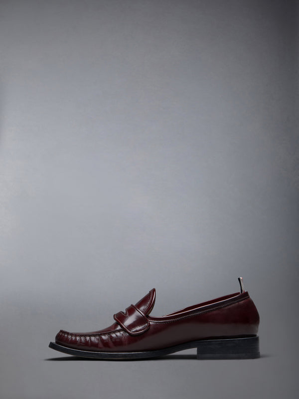 SOFT SPAZZOLATO LEATHER SOLE PLEATED VARSITY LOAFER - image 3