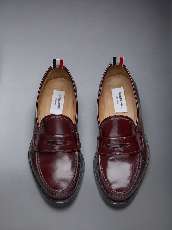 SOFT SPAZZOLATO LEATHER SOLE PLEATED VARSITY LOAFER - image 5