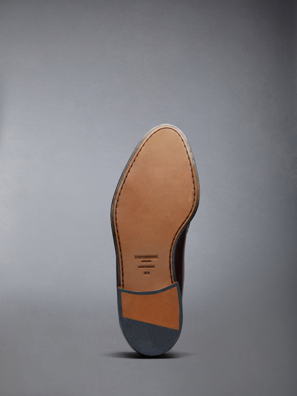 SOFT SPAZZOLATO LEATHER SOLE PLEATED VARSITY LOAFER - image 6
