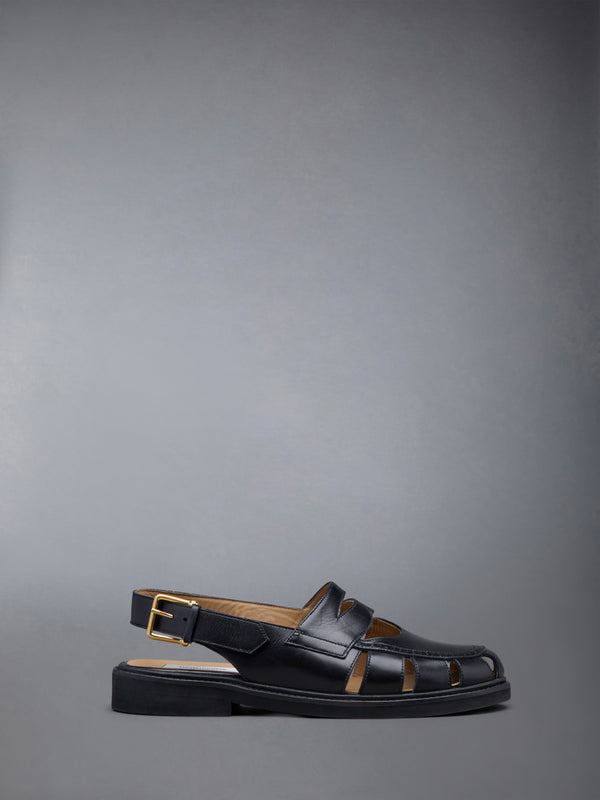 CALF LEATHER MICRO SOLE SLINGBACK PENNY LOAFER SANDAL - featured image