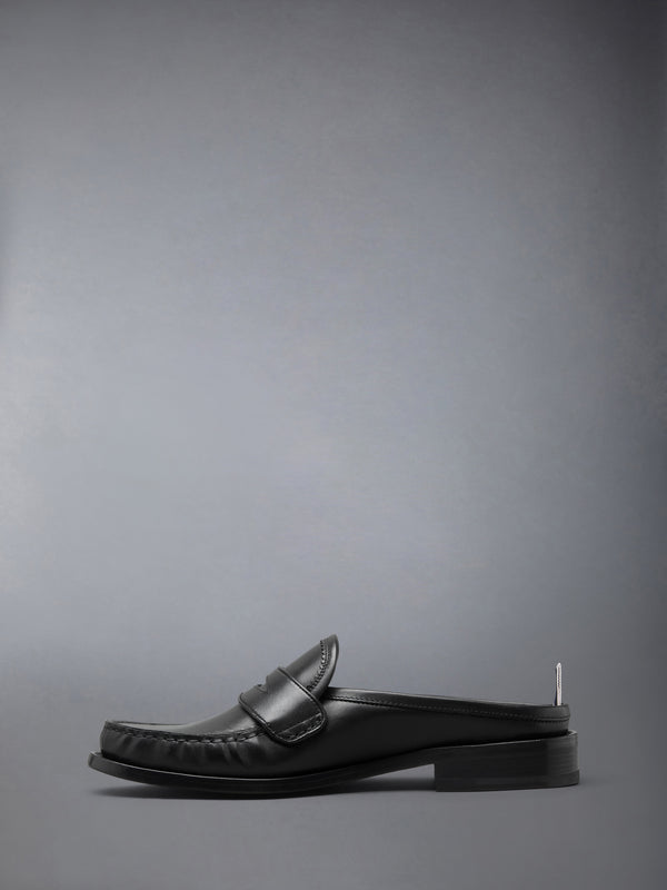 CALF LEATHER SOLE PLEATED VARSITY LOAFER MULE - image 3