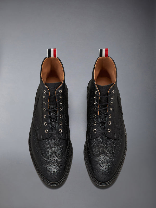 PEBBLE GRAIN LEATHER SOLE WINGTIP BOOT - image 4