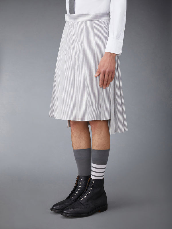SEERSUCKER BACKSTRAP PLEATED SKIRT - image 2