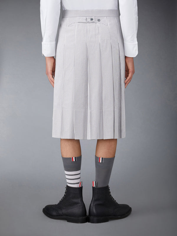 SEERSUCKER BACKSTRAP PLEATED SKIRT - image 3