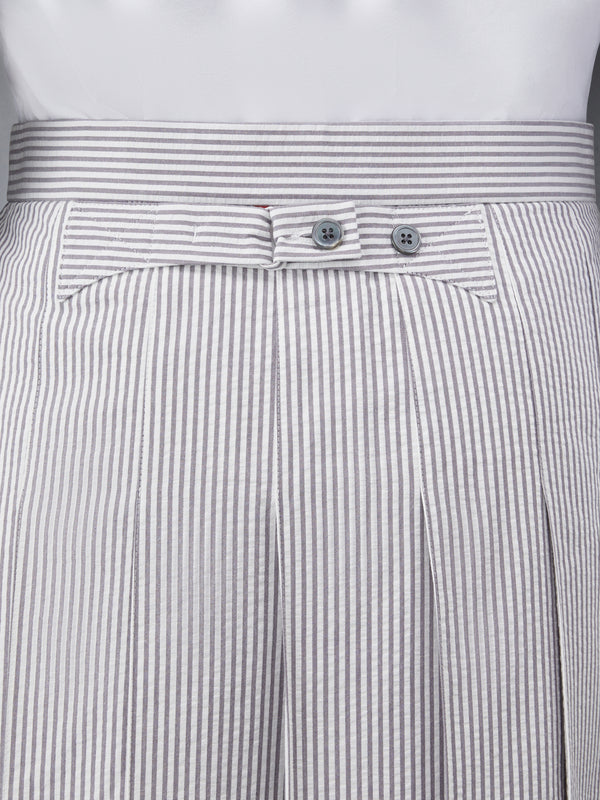 SEERSUCKER BACKSTRAP PLEATED SKIRT - image 6