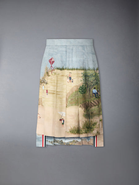 NANTUCKET SCENIC PLEATED SKIRT SEASONAL MULTI