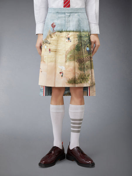 NANTUCKET SCENIC PLEATED SKIRT SEASONAL MULTI