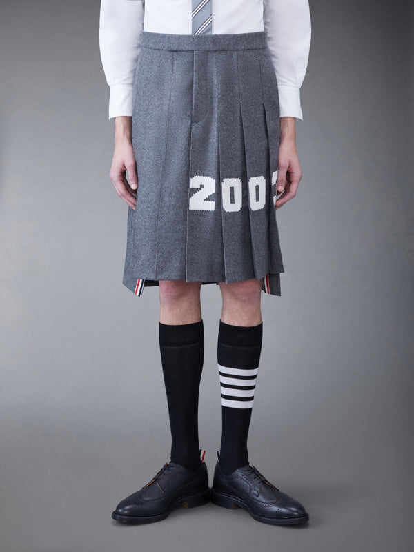 WOOL FLANNEL 2003 CLASSIC BACKSTRAP PLEATED SKIRT - featured image