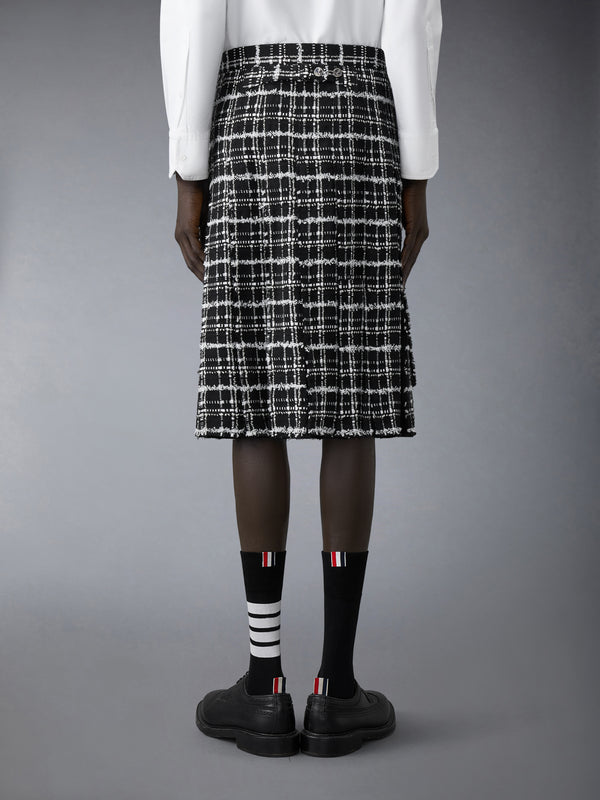 RIBBON TWEED PLEATED SKIRT WITH FRAY EDGE - image 4