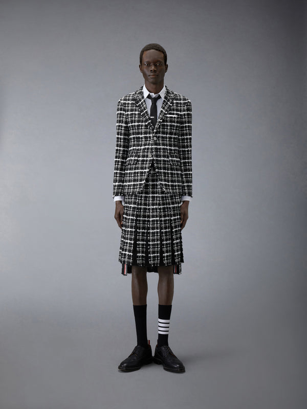 RIBBON TWEED PLEATED SKIRT WITH FRAY EDGE - image 5