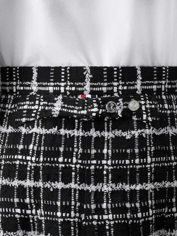 RIBBON TWEED PLEATED SKIRT WITH FRAY EDGE - image 6