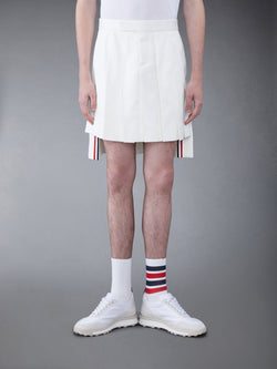 TWILL LOW RISE PLEATED SKIRT