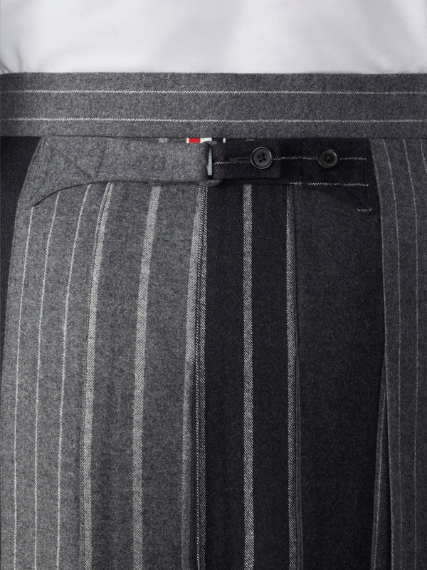 FLANNEL BANKER STRIPE PLEATED SKIRT - image 6