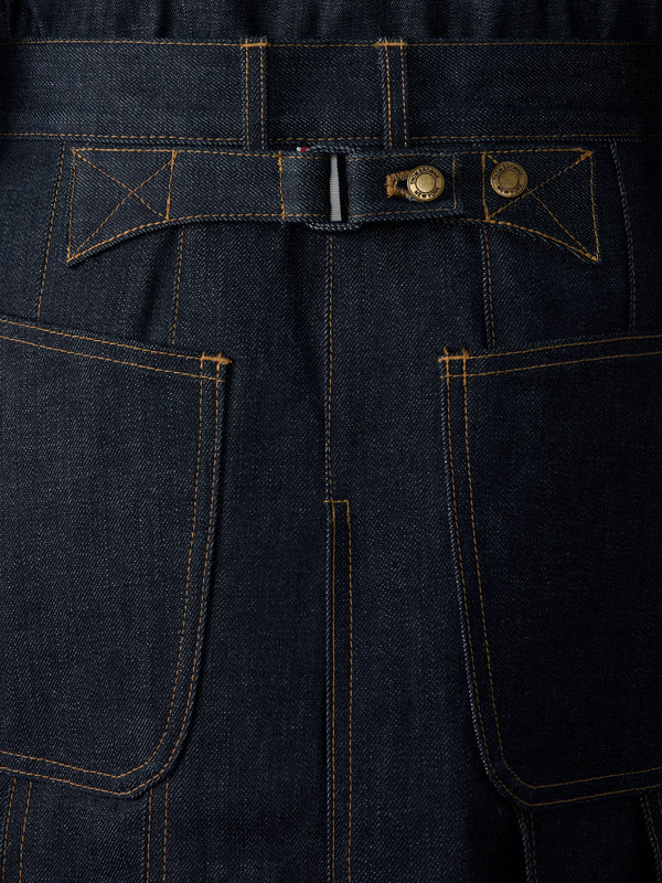 SELVEDGE DENIM BACKSTRAP PLEATED SKIRT - image 5