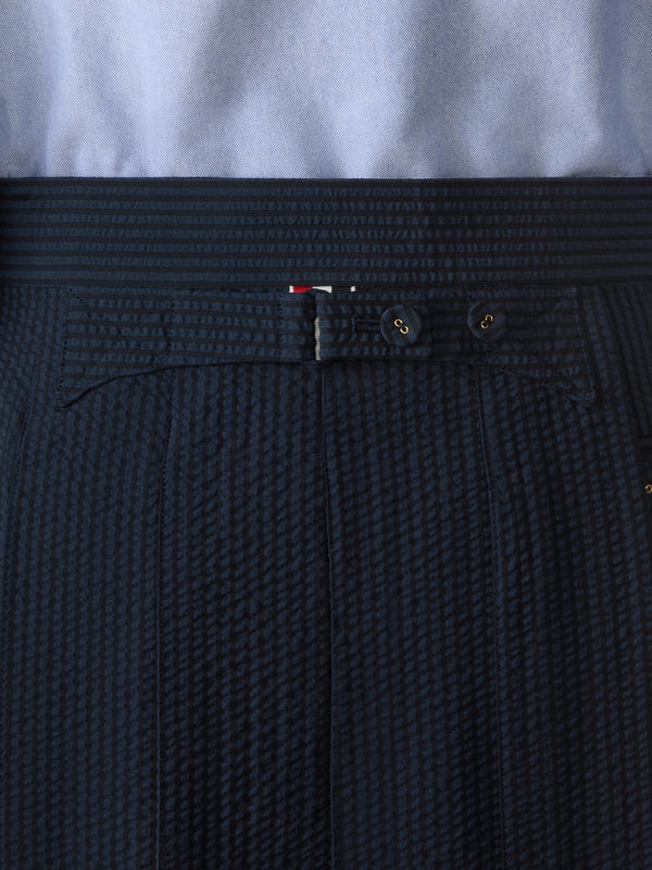 WOOL SEERSUCKER UTILITY BELT PLEATED SKIRT - image 5