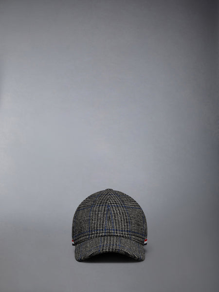 PRINCE OF WALES HUNTING TWEED 6-PANEL BASEBALL CAP MEDIUM GREY