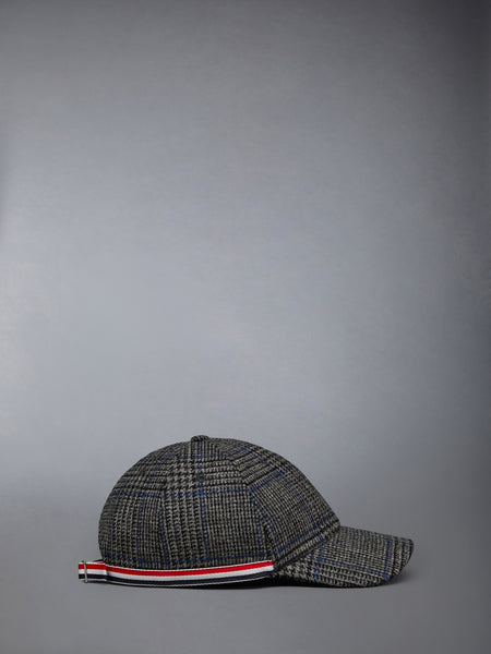 PRINCE OF WALES HUNTING TWEED 6-PANEL BASEBALL CAP MEDIUM GREY