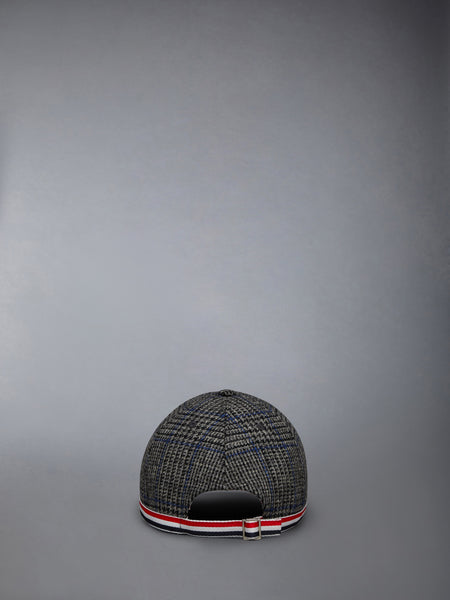 PRINCE OF WALES HUNTING TWEED 6-PANEL BASEBALL CAP MEDIUM GREY