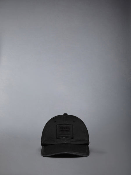 COTTON TWILL 6-PANEL BASEBALL CAP BLACK