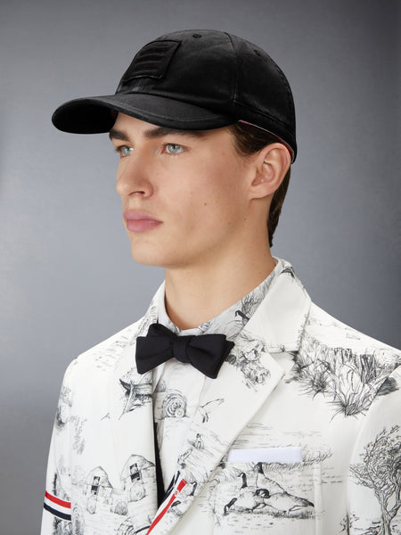 COTTON TWILL 6-PANEL BASEBALL CAP BLACK
