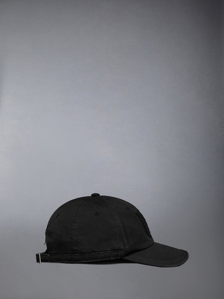 COTTON TWILL 6-PANEL BASEBALL CAP BLACK