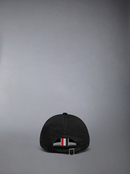 COTTON TWILL 6-PANEL BASEBALL CAP BLACK