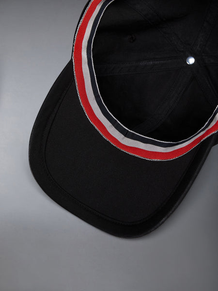 COTTON TWILL 6-PANEL BASEBALL CAP BLACK