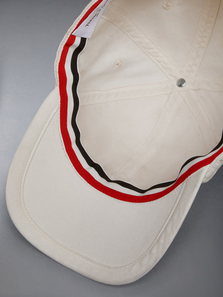 COTTON TWILL 6-PANEL BASEBALL CAP OFF-WHITE
