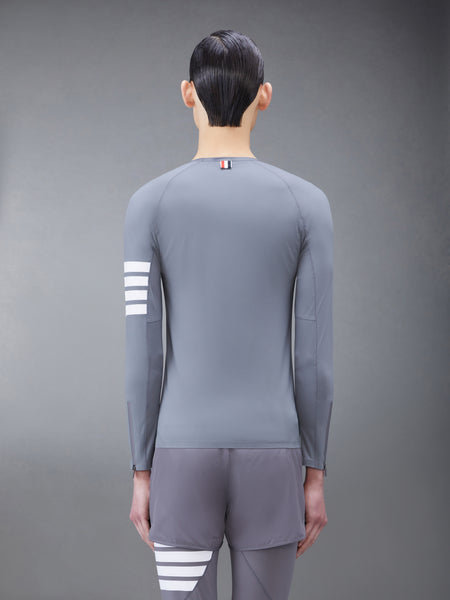INTERLOCK 4-BAR COMPRESSION LONG SLEEVE TEE MED GREY