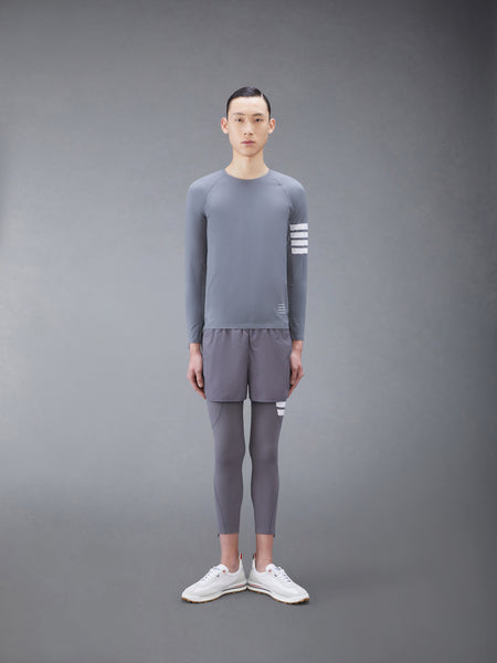 INTERLOCK 4-BAR COMPRESSION LONG SLEEVE TEE MED GREY