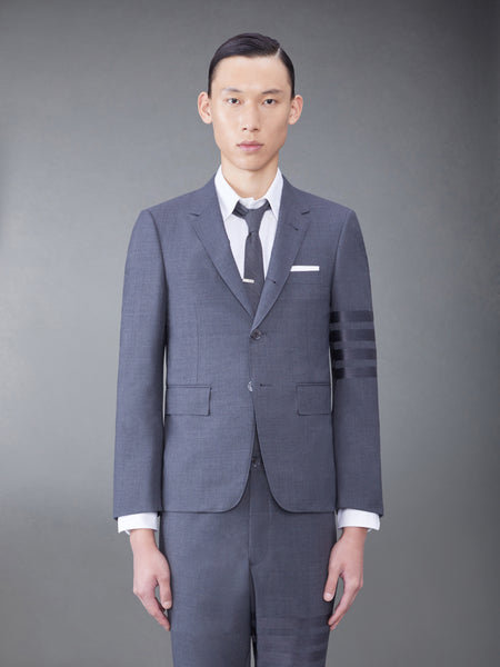 PLAIN WEAVE 4-BAR SPORTCOAT DARK GREY