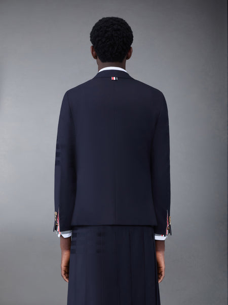 PLAIN WEAVE 4-BAR SPORTCOAT DARK BLUE