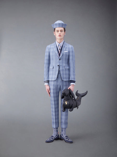Prince of Wales Flannel Classic Sport Coat DEEP BLUE
