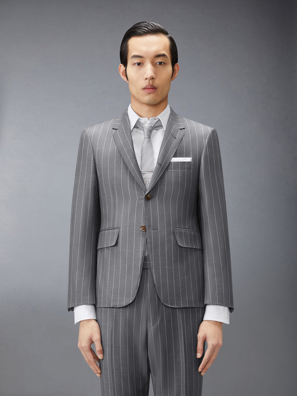 FLANNEL CHALK STRIPE SPORTCOAT WITH ARMBANDS - image 1