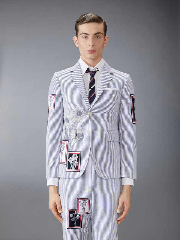 CLASSIC SEERSUCKER FRAMED FLORAL SPORT COAT - image 1