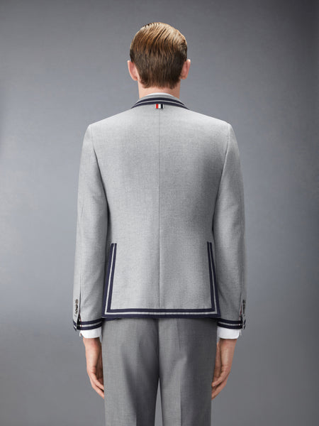 WOOL FLANNEL CRICKETING SPORTCOAT LT GREY
