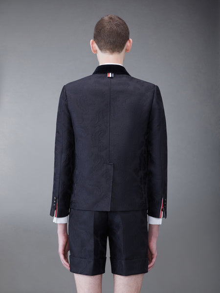 Paisley Jacquard Sack Sport Coat BLACK