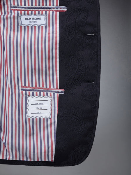 Paisley Jacquard Sack Sport Coat BLACK