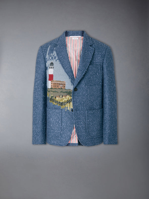 BOUCLE TWEED SCENIC LIGHTHOUSE EMBROIDERY SPORTCOAT - featured image