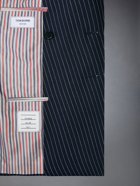 PINSTRIPE HIGH TWIST WOOL SPORTCOAT NAVY